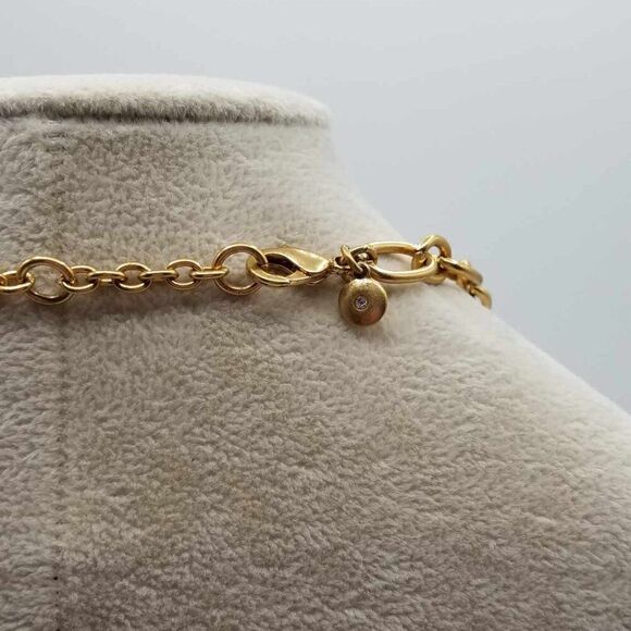 NWOT J Crew Clear Crystal Circle Statement Necklace - Picture 4 of 9